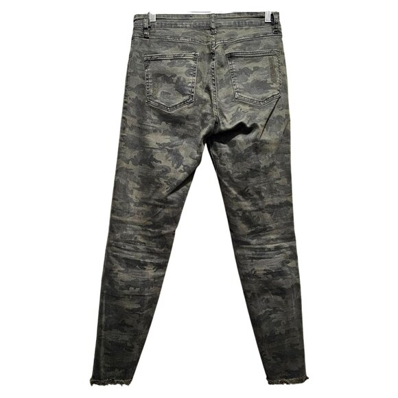 Camo Print Distressed Skinny Jeans With Raw Hem - Medium Size - Wishlist - Picture 3 of 14